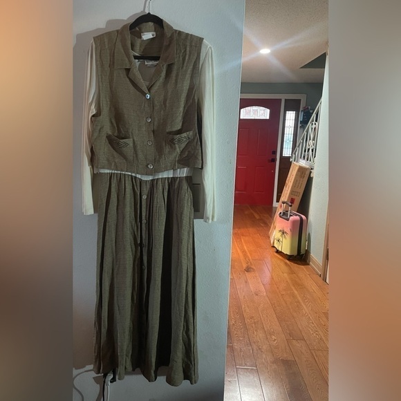 VTG NINA PICCALINO Dress with Vest Size 14 - Picture 1 of 6